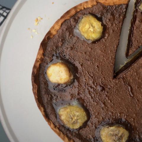 Crostata cioccolato e banane